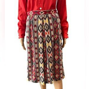 Vintage 70’s 80’s Roberta Di Camerino Trompe l’oeil Southwest Navajo skirt-10